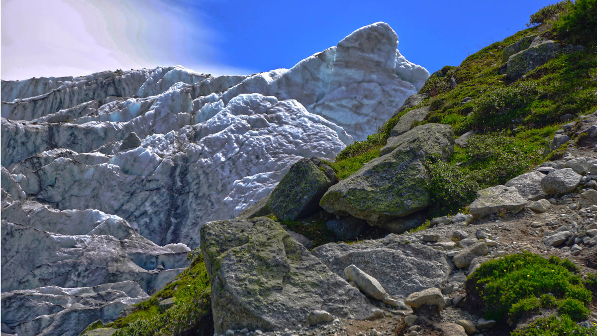 Trail near the Argentiere Glacier, Mont Blanc Massif