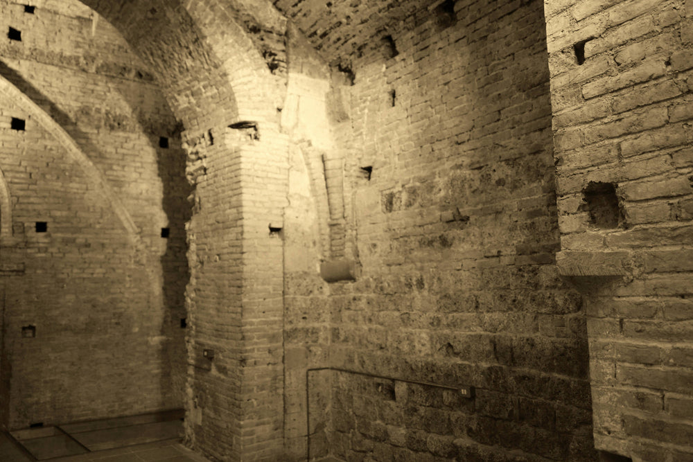 Stone Arch in the Crypt of the Siena Cathedral