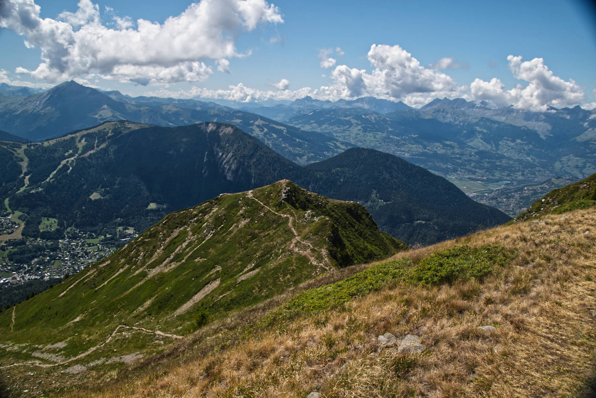 Tour of Mont Blanc Trail viewed from Aiguillette des Houches
