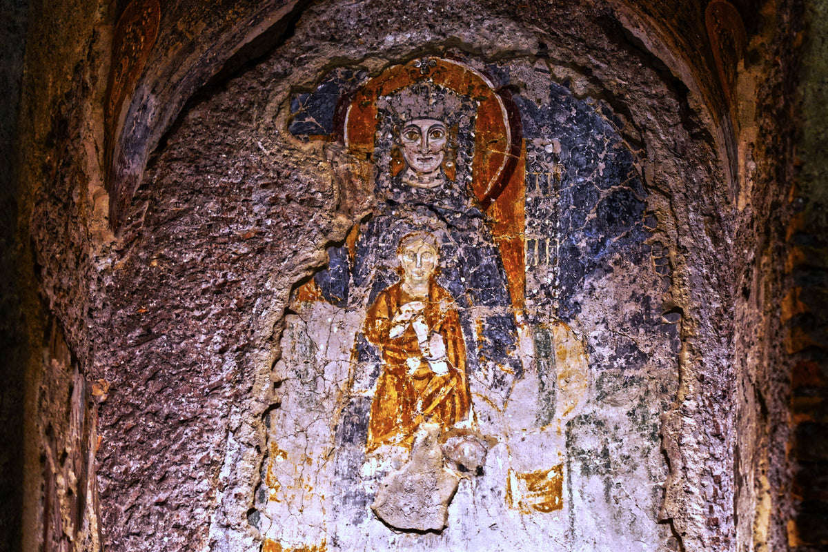 Fresco, Madonna or Theodora, Sotterraneo e Basilica di San Clemente