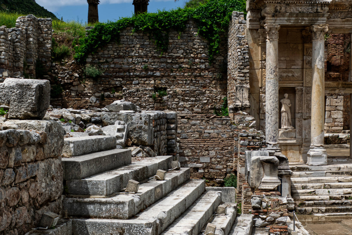 Statue of Arete and Library of Celsus, Ephesus