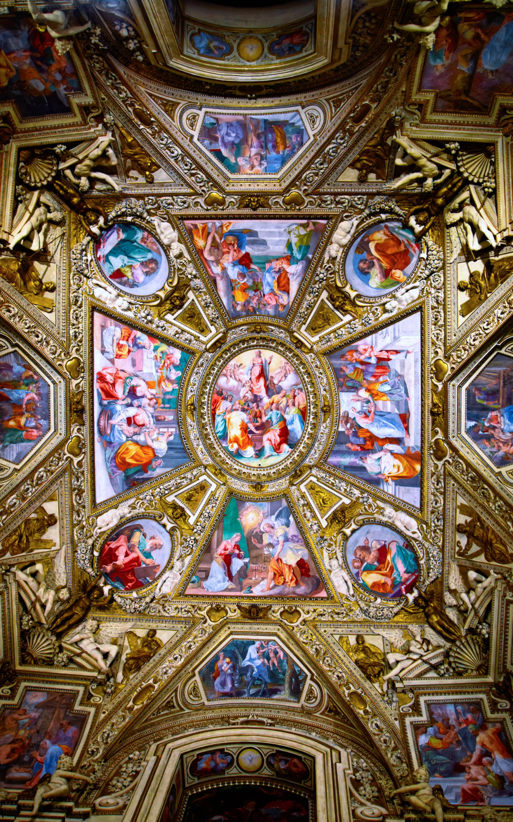 Ceiling Detail, Altemps Chapel, Basilica of Santa Maria in Trastevere, Rome