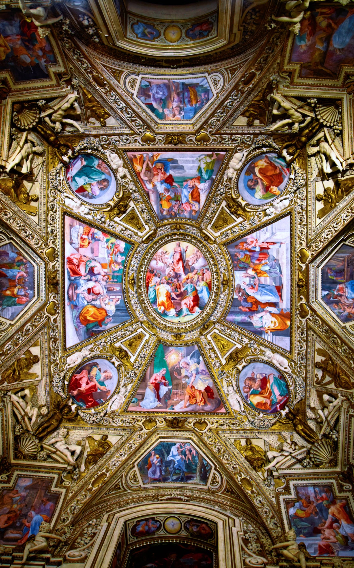 Ceiling Detail, Altemps Chapel, Basilica of Santa Maria in Trastevere, Rome