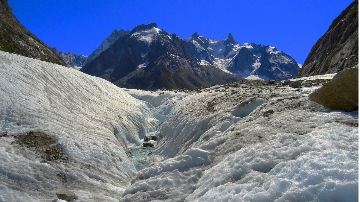Crevasse on the Argentiere Glacier, Mont Blanc Massif