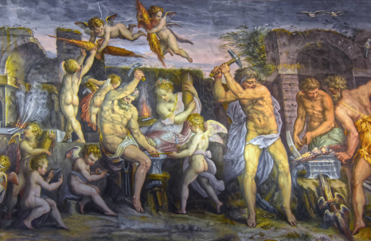 Gherardi, Fresco Detail, [The Forge of Vulcan], Palazzo Vecchio, Florence
