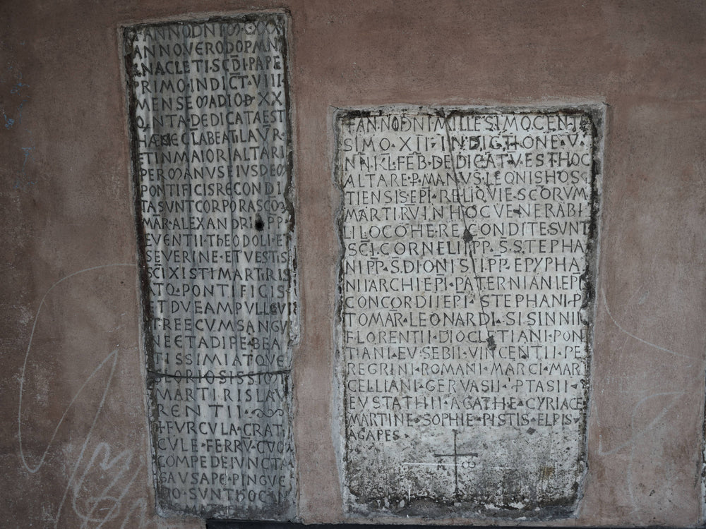 Roman Plaques, Basilica of St Lawrence in Lucina