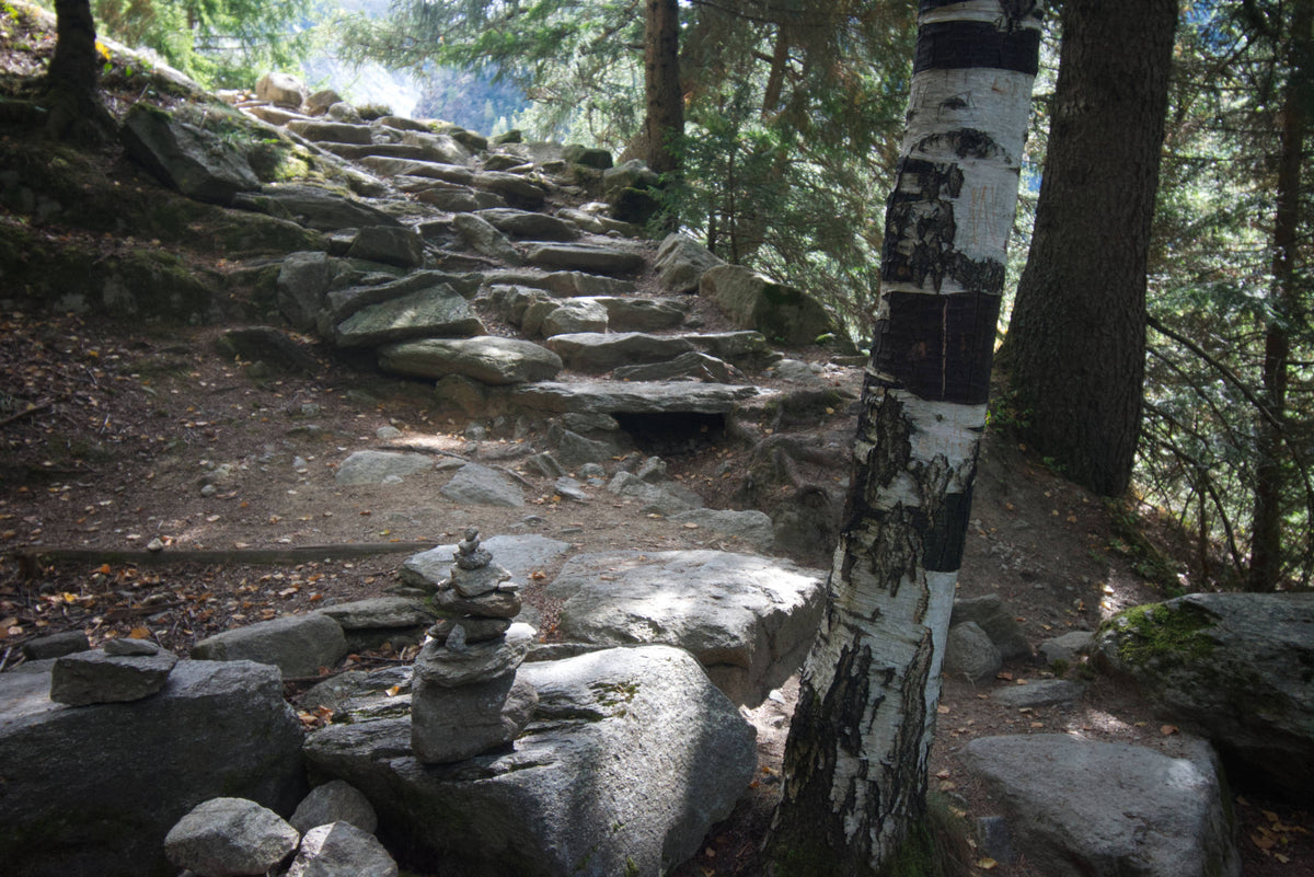 Trail to le Chapeau near Mont Blanc