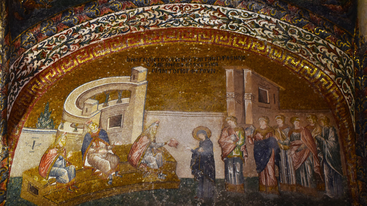 [Mary Receiving Purple Wool], Chora Church, Istanbul