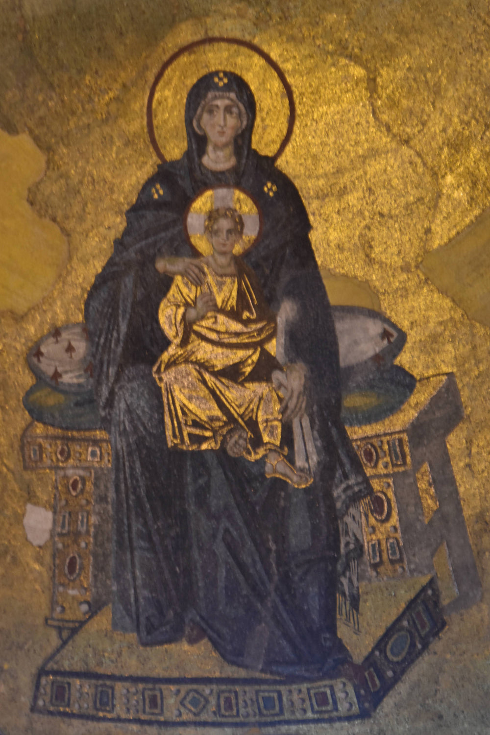 Virgin and Child Mosaic,Hagia Sophia, Istanbul