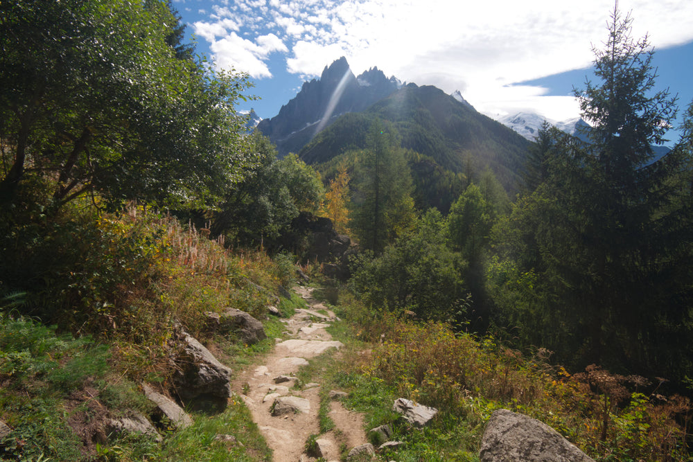 Trail to le Chapeau near Chamonix