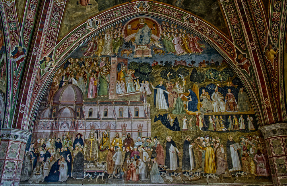 Fresco, The Triumphant Church, Santa Maria Novella, Florence
