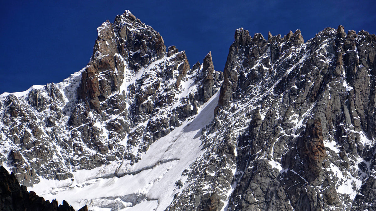 Mountain Snowfields on Mont Blanc