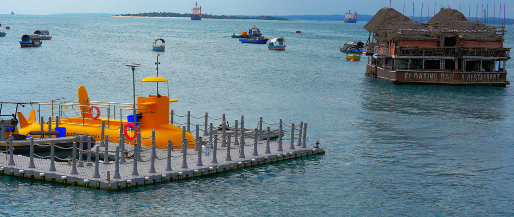 Submarine and Floating Bar, Zanzibar Harbor