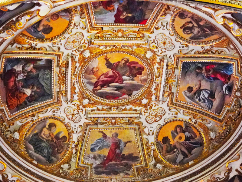 Ceiling detail, Basilica of St Lawrence in Lucina