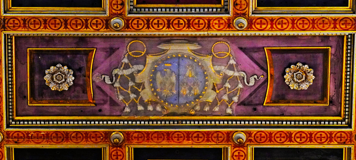 Ceiling detail, Basilica of St Lawrence in Lucina