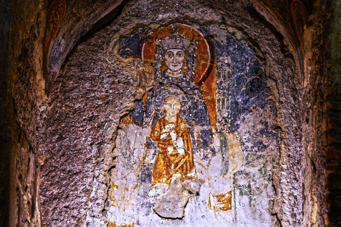 Fresco, Madonna or Theodora, Sotterraneo e Basilica di San Clemente