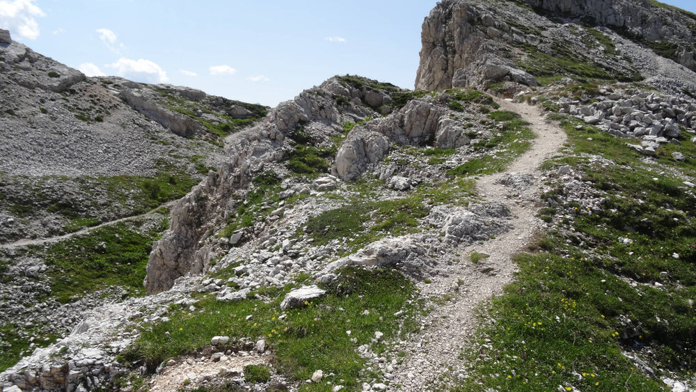 Trail from Passo Falzarego, Dolomite Mountains, Cortina, Italy