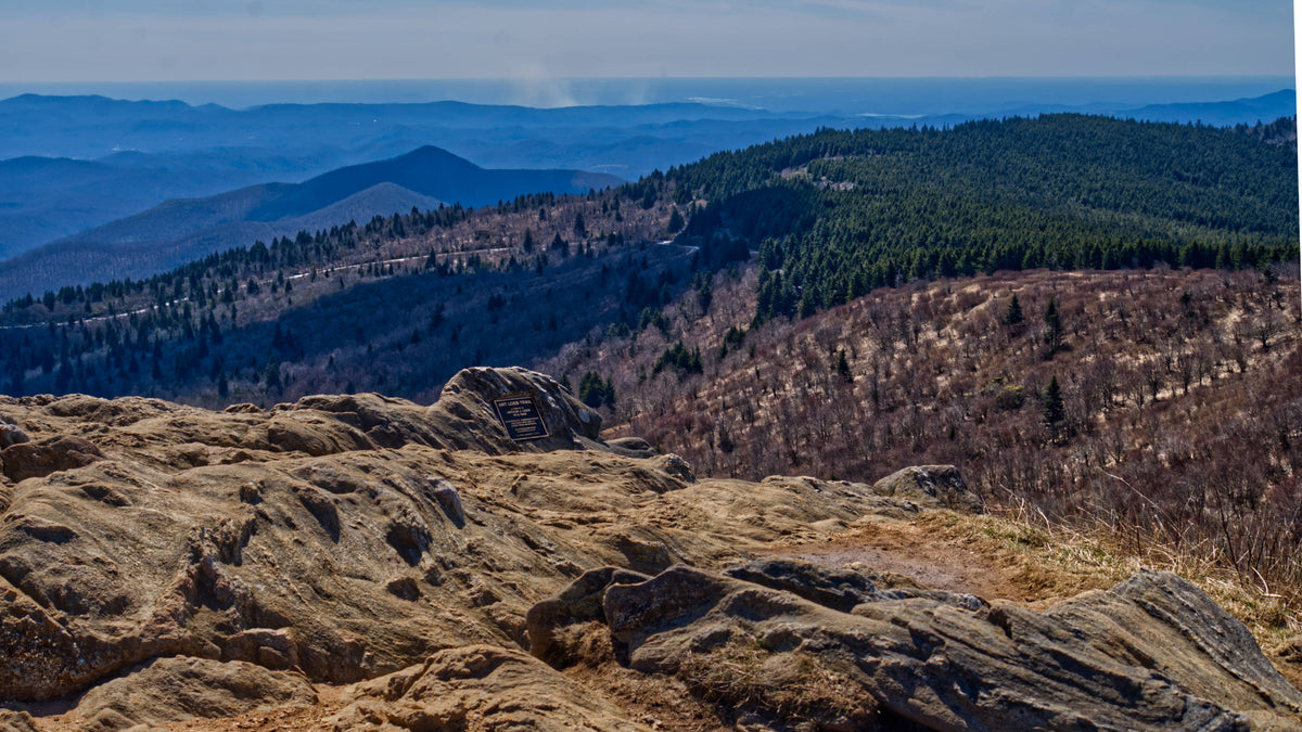Pilot Mountain and Silvermine Bald from Black Balsam Knob