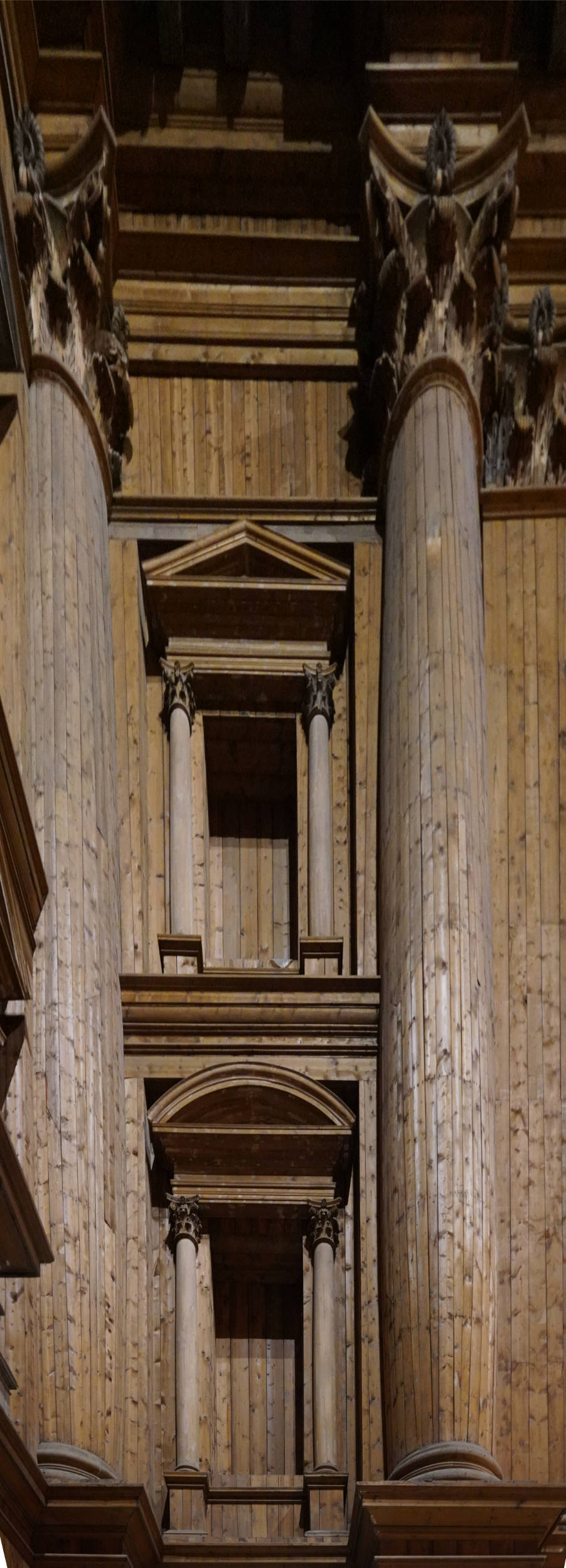 Wooden Columns of the Teatro Farnese, Parma