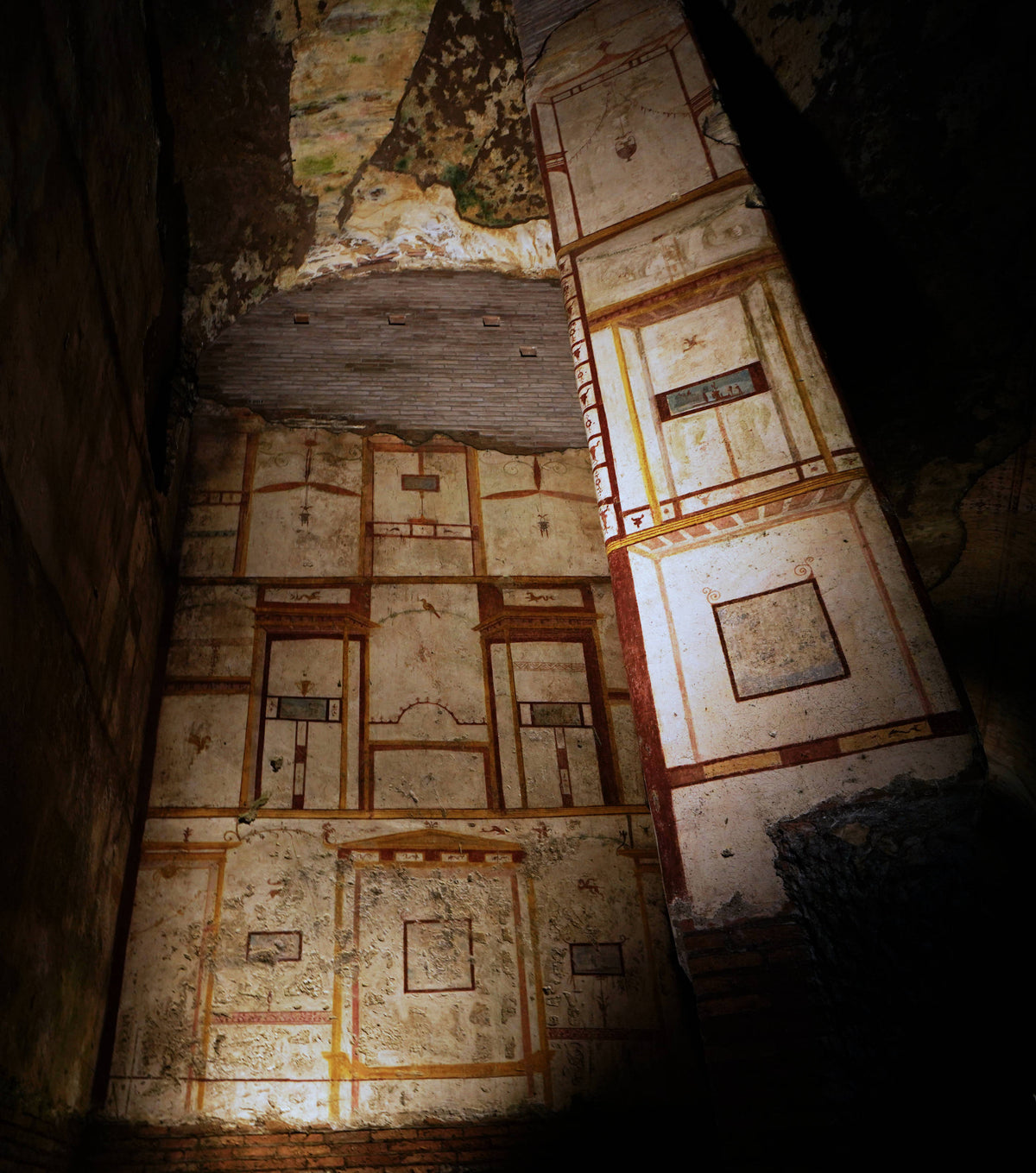 Wall Detail of Roman Decoration in Domus Aurea
