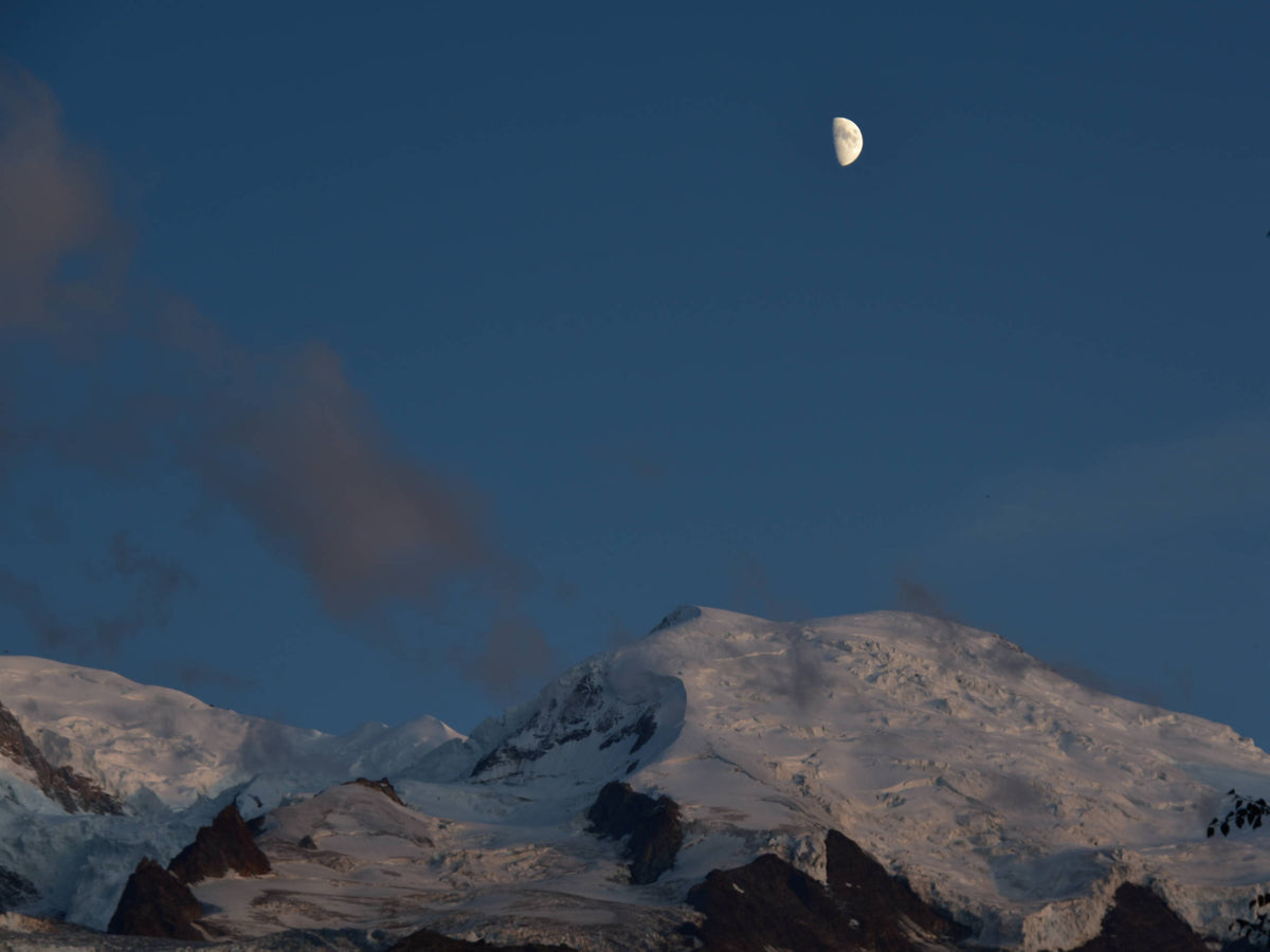 Moonrise at Mont Blanc, Chamonix