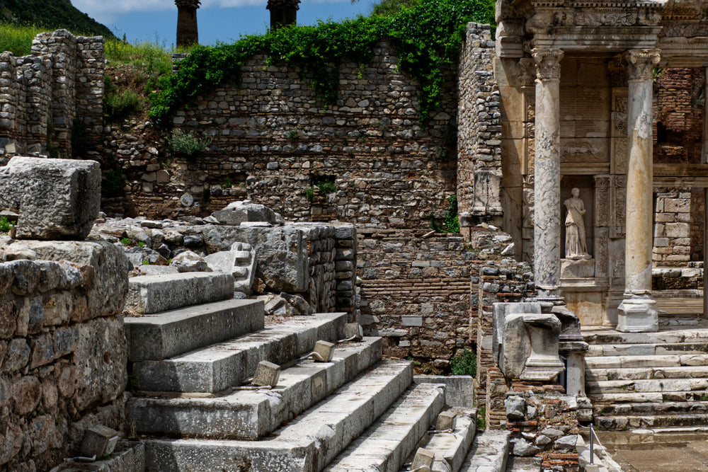 Statue of Arete and Library of Celsus, Ephesus