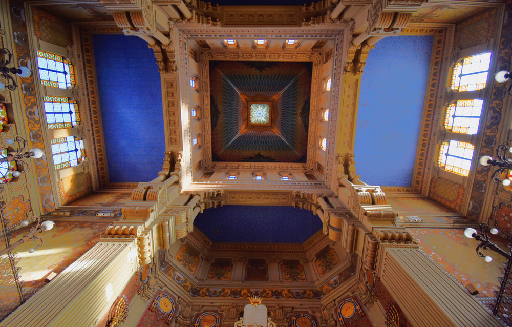 Altar and Ceiling, Great Synogogue, Rome