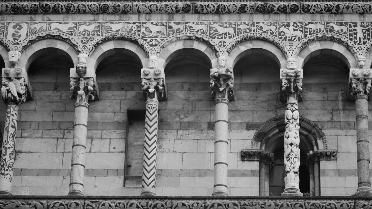 Exterior Wall Detail, San Michele in Foro, Lucca, Italy