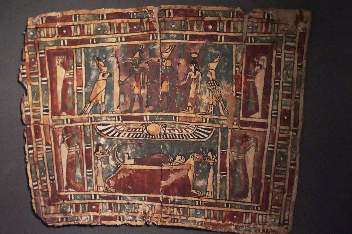 Egyptian Cartonage from Mummy in Archeol. Museum of Amsterdam