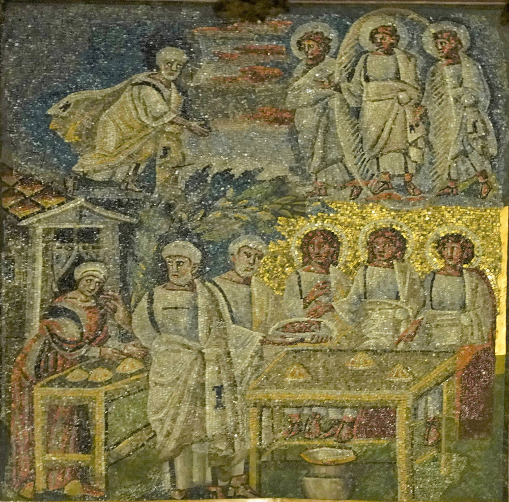 Mosaic, [Hospitality of Abraham], Santa Maria Maggiore