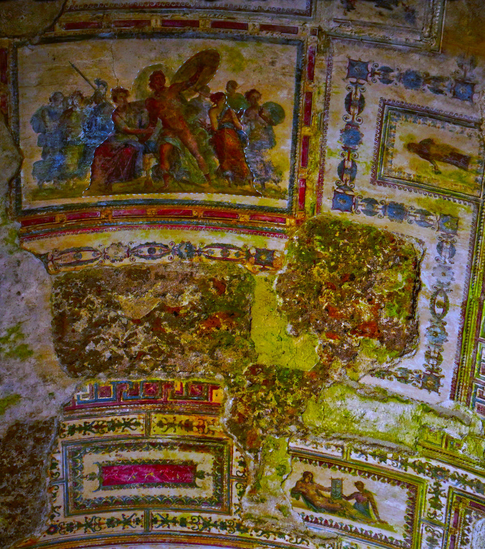 Ceiling Detail of Roman Decorations in Domus Aurea