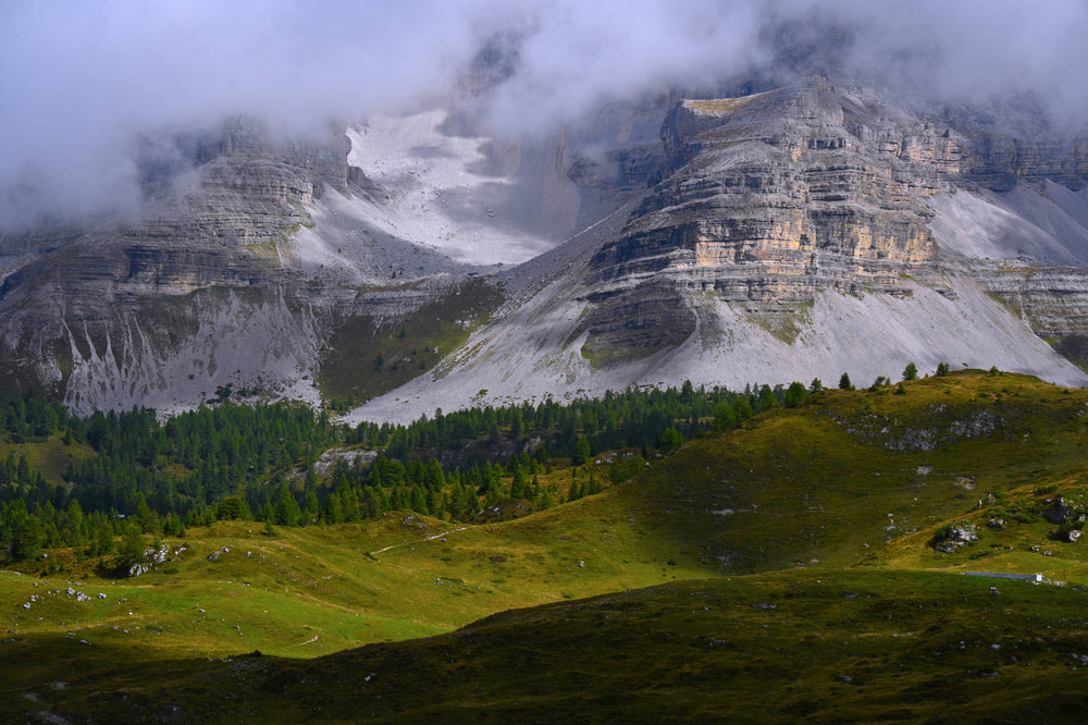 Limestone Cliffs near Refugio Boch, Dolomite Mountains