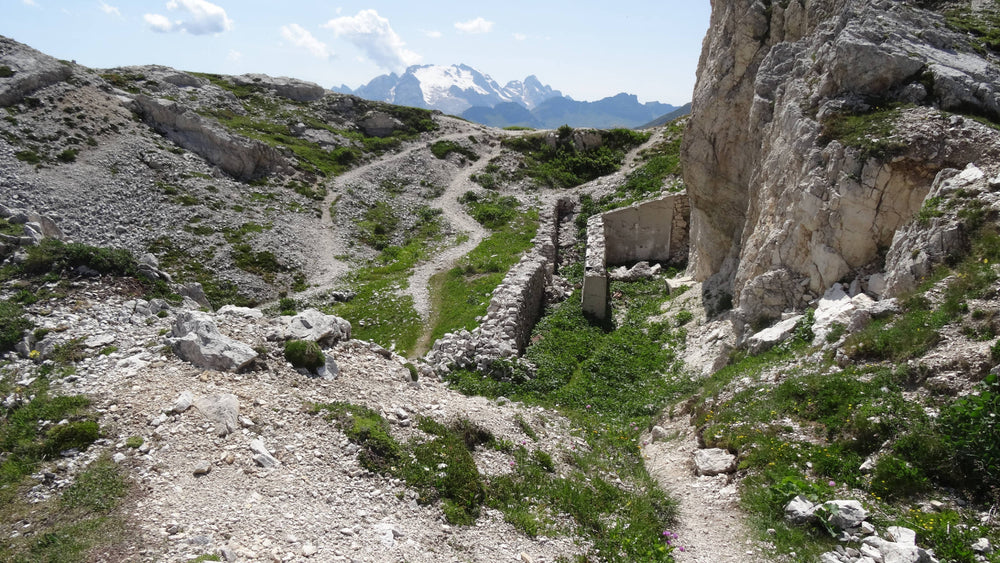 World War One Emplacements at Passo Zalfarengo, Cortina, Italy